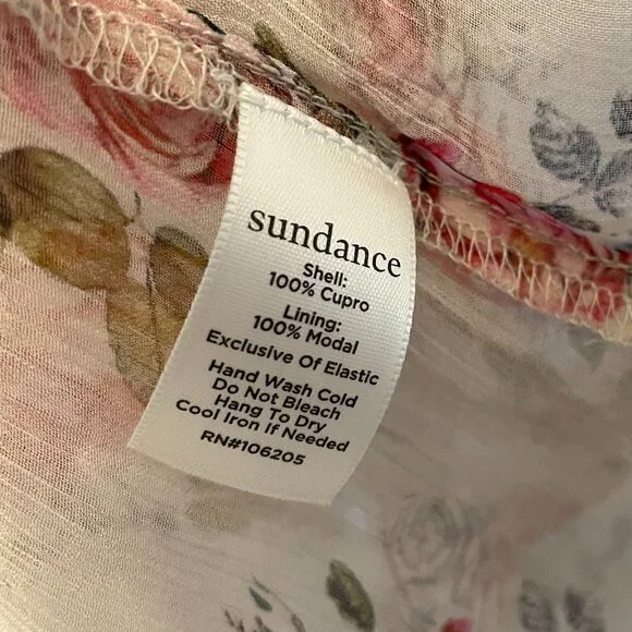 Sundance Amelia Cream Bloom Sheer Floral Blouse - Picture 6 of 8